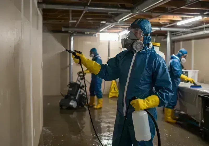 Basement Sanitization and Antimicrobial Treatment process in Freeport, IL